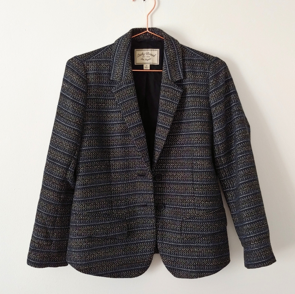 Lucky Brand black & blue blazer